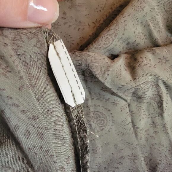 Cotton On Short Sleeve Paisley Print Casual Dress Green Black Size Small - Picture 9 of 16